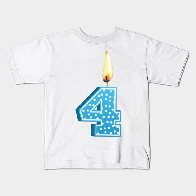 Number 4! Kids T-Shirt by SWON Design